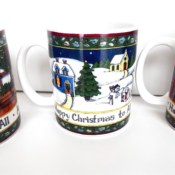 Vintage 4 Piece Christmas Story by Portmeirion Coffee Tea Mug Set Size 12 oz. - Picture 8 of 15